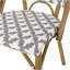 Ensemble de 2 chaises d'extérieur en rotin PE et aluminium, finition gris et blanc, et bambou-677289963