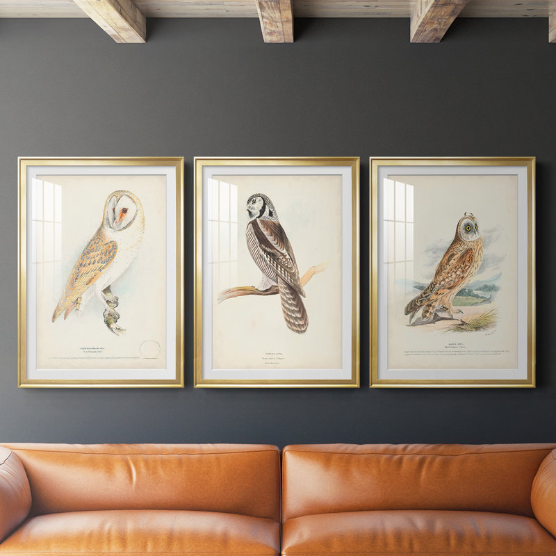 Reproduction encadrée de qualité supérieure de grange - prêt à accrocher, Cadre doré, H 42,5 po x l 61 po x P 2,5 po