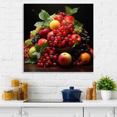 Impression sur fond de fruits - Art mural fruits