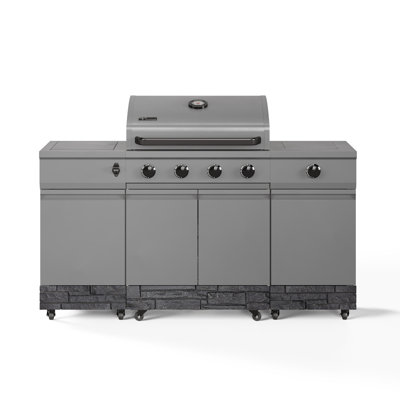 TYTUS 4 - Burner Freestanding Gas Grill with Side Burner and Cabinet