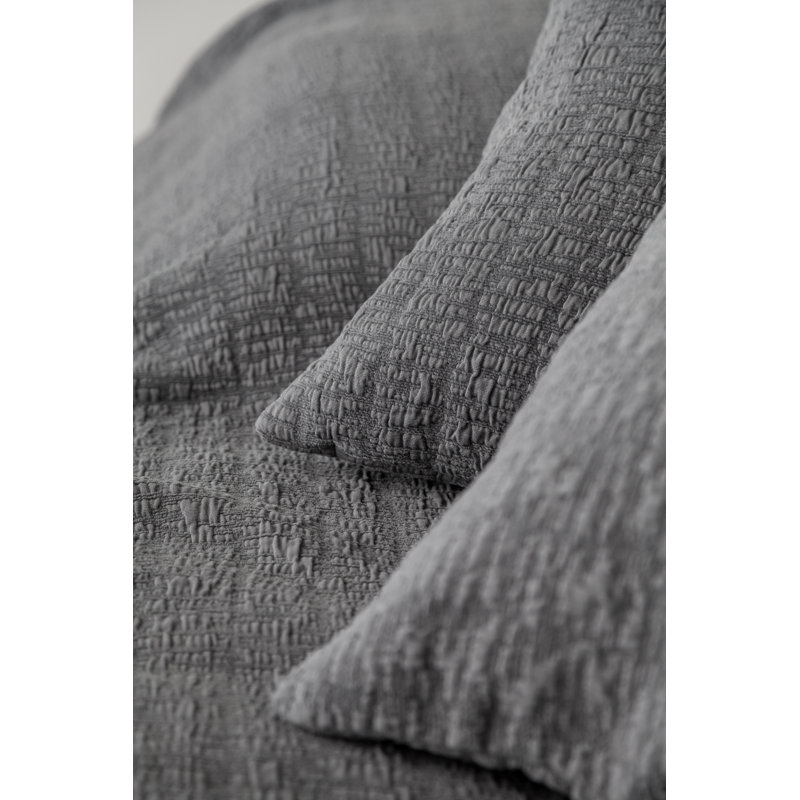 Ingiara Cotton Solid Colour Bedspread, 250 x 270 cm, Grey