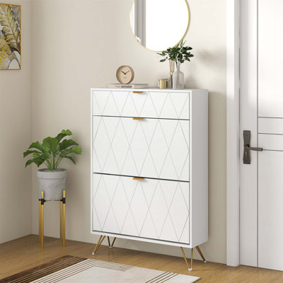 12 Pair Flip Down Shoe Storage