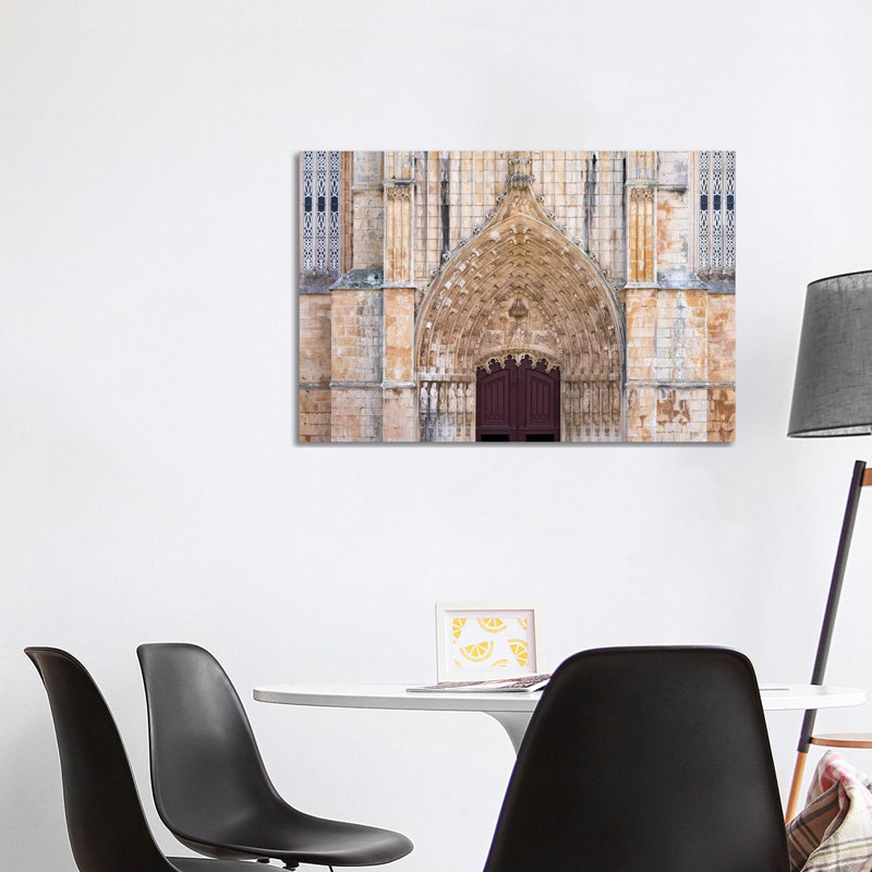 The Main Portal. The Monastery Of Batalha, Mosteiro De Santa Maria Da Vitoria. by Martin Zwick - Wrapped Canvas Gallery-Wrapped Canvas Giclée