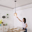 Luminaire suspendu 1 lumière à intensité variable de 9,5 po avec verre martelé Kettner -495238054