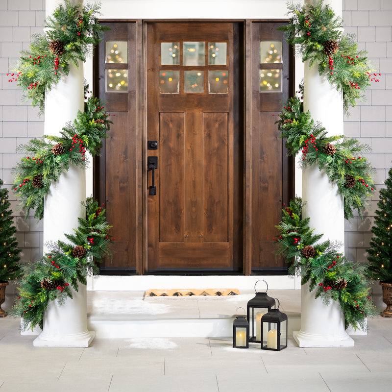 Mixed Pine With Berries Artificial Christmas Garland - 10' X 15" - Unlit