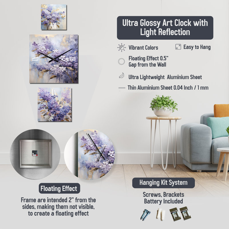 Lyudmyla Metal Wall Clock