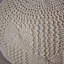Pouf rond en coton Bordeaux