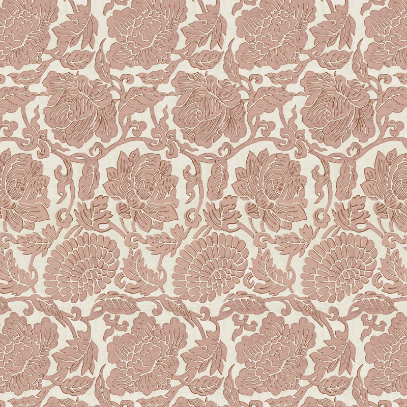Ivanka Upholstered Bench, Japanais Dusty Pink