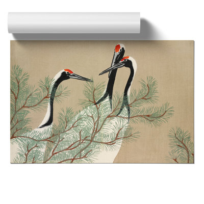 Three Cranes by Kamisaka Sekka - No Frame Painting