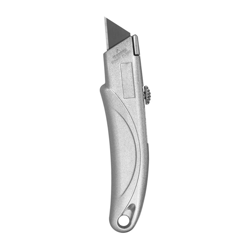 Couteau utilitaire rétractable robuste avec lames tranchantes SK5 et corps en alliage d'aluminium à changement rapide