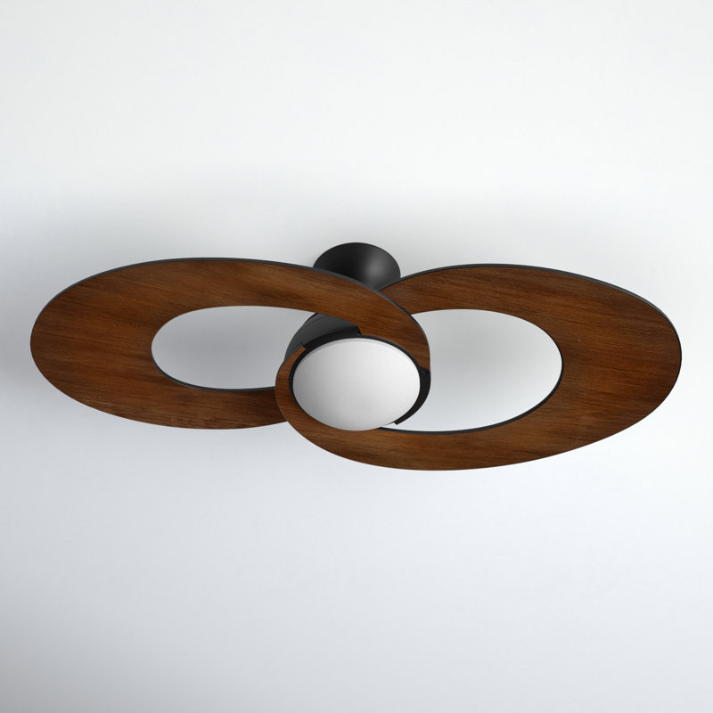 Ventilateur de plafond intelligent Wi-Fi Amiliah, Noir mat
