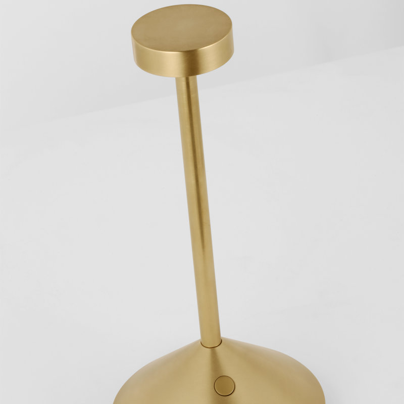 Moneta Short Accent Rechargeable Table Lamp, Gold