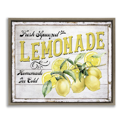  «Fresh Squeezed Lemonade», art mural encadré flottant par Creatif Belle