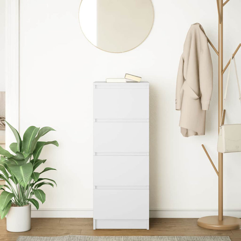 Sideboard 37.5X35x99 Cm Engineered Wood, White
