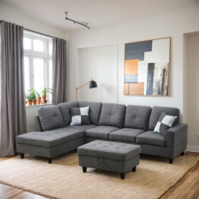 Tatiauna 3 - Piece 103.5"Upholstered Sectional with Ottoman