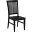 Weston Dining Chairs - Slat Back Wood Seat Kitchen Chairs, Set of 2, Black-221920818