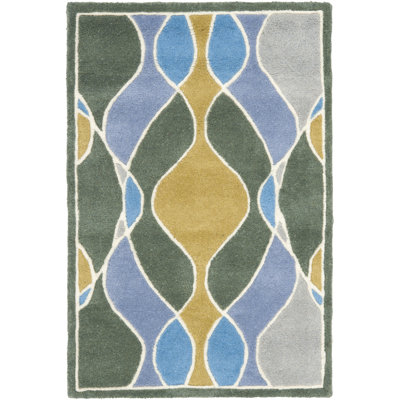 Amier Soho Hand Tufted Wool And Viscose Abstract Rug