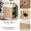 Meuble-lavabo mural moderne de 21,6 po avec poignée en or rose, fixation pour robinet à un trou, rangement latéral pour les petites salles de bain, porte ondulée, articles de toilette et design élégant-546492186