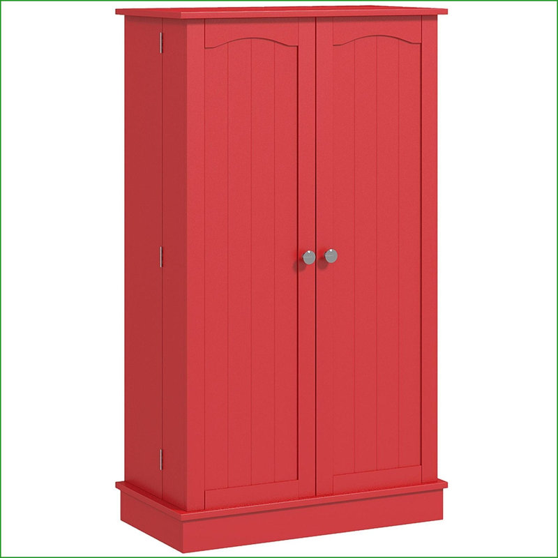 Armoire de rangement pour garde-manger de 41 po avec étagères à 5 niveaux HOMcom, Rouge