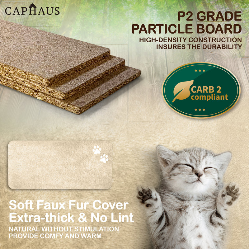 Beige 37-Inch Multi-Level Cat Tree with Sisal Scratching Posts