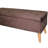 17" High Brown Suede Bench With Hidden Compartment For Storage Seat Space Inside