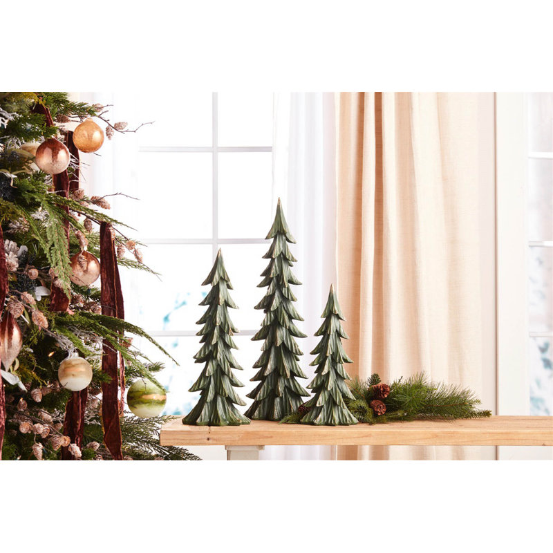 Holiday Pine Tree, Gold, Resin