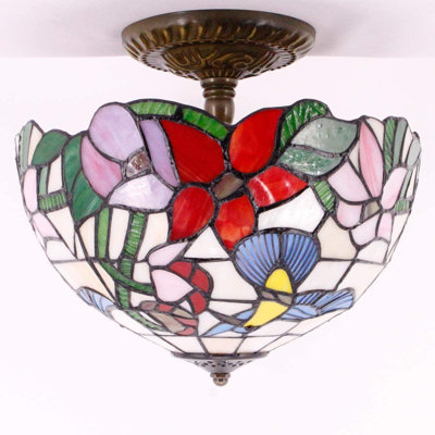 Elzy Glass Semi Flush Mount