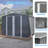 8 FT x 6 FT Rectangular Metal Storage Shed with Floor Frame & Vents, Gray