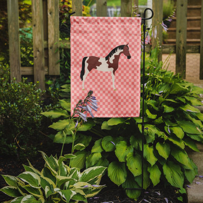 Pinto cheval 2 côtés en polyester 15 x 11 po drapeau de jardin