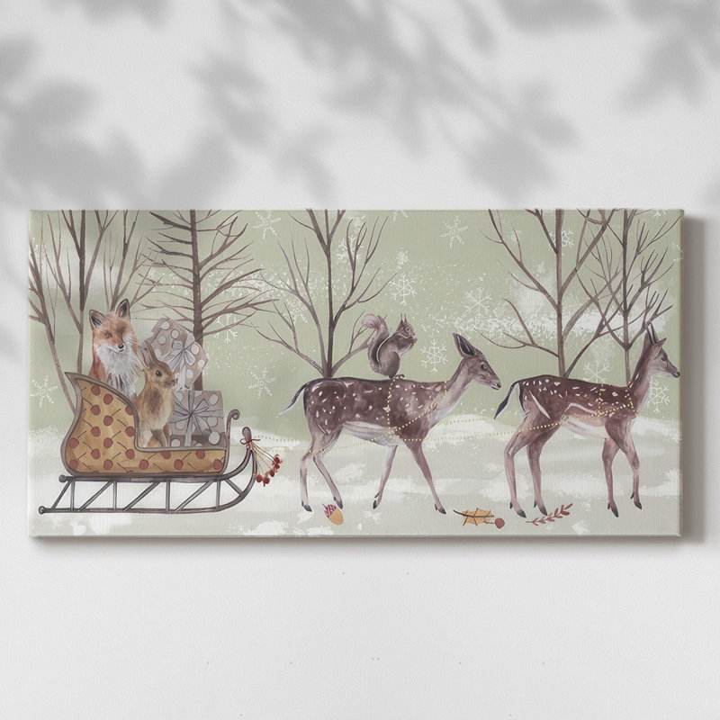 Toile tendue avec châssis de la collection Christmas Time Collection Premium, H 24 po x l 48 po x P 1,5 po