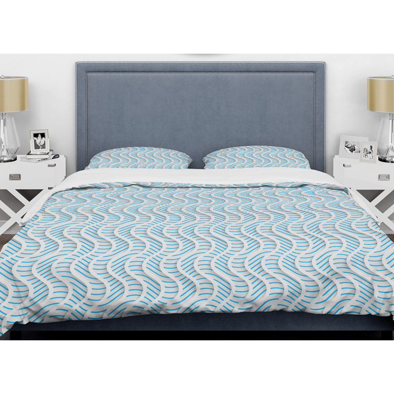 Modern & Contemporary Polyester Twill Chevron / Zig Zag Duvet Cover, Twin Duvet Cover + 1 Sham