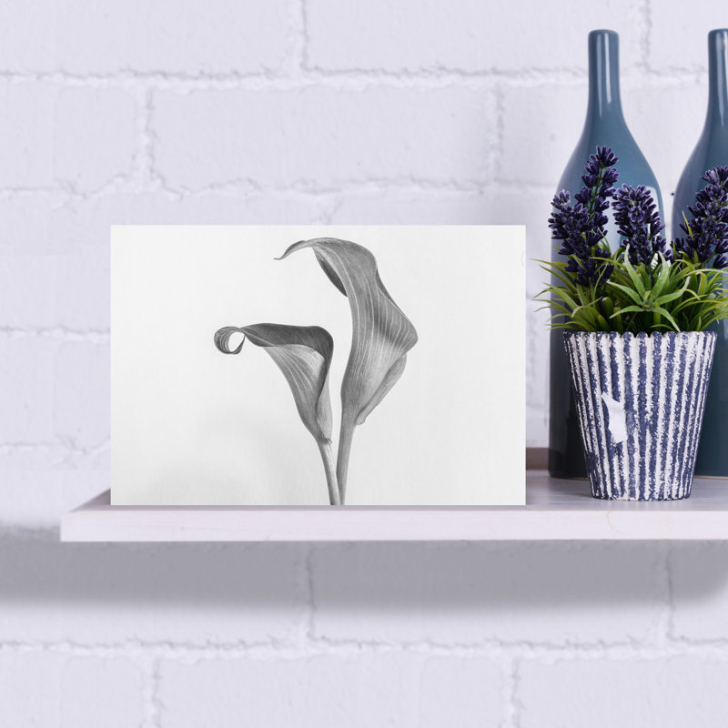 Calla, fleurs abstraites, art mural contemporain, H 18 po x l 12 po