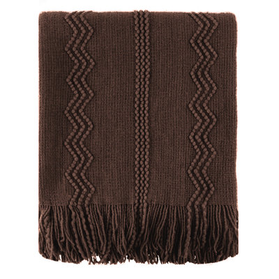 Throw Blanket For Couch, Solid Throw Blanket For Home Decor, Knit Throw Blankets For Bed, 50"X60"