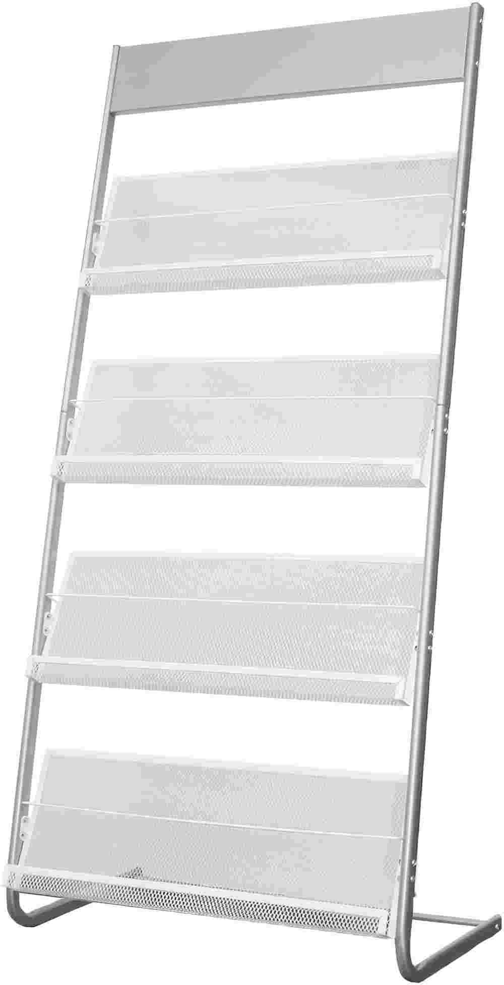 Rebrilliant Floor Standing Magazine Rack,Silver,311-Yin | Wayfair