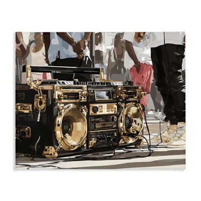 Toile Golden Hip Hop Beats, conception par Franklyn Gregory