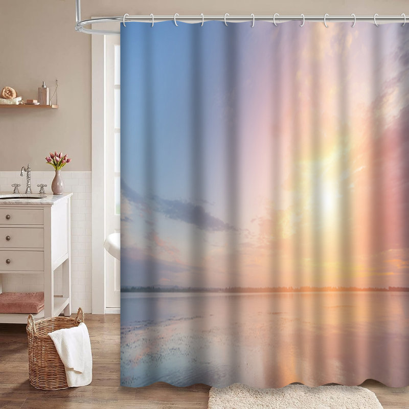 Magnifique rideau de douche avec 12 crochets, L 72 po x l 78 po