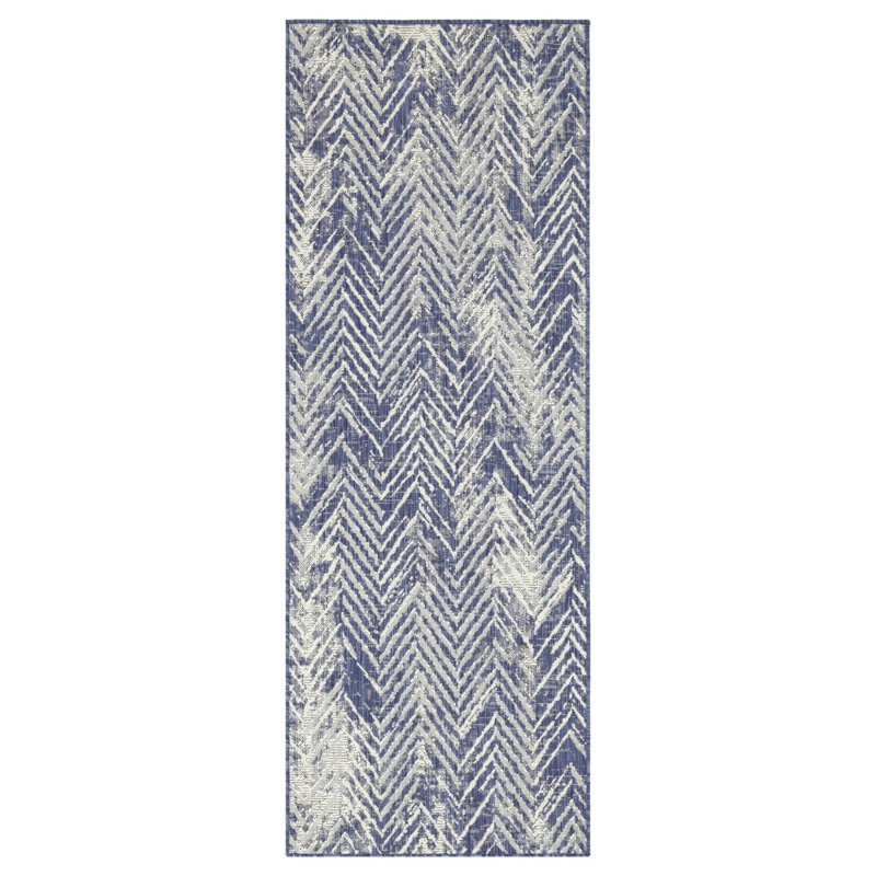 Sunshine GC_HAR2010 Blue 7 Ft. 10 In. X 10 Ft. 3 In. Indoor/Outdoor Area Rug, Blue, Rectangle 7'10" x 10'3"