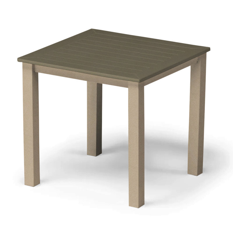 Robinett Outdoor Square Side Table, Beachwood P40, Textured Black