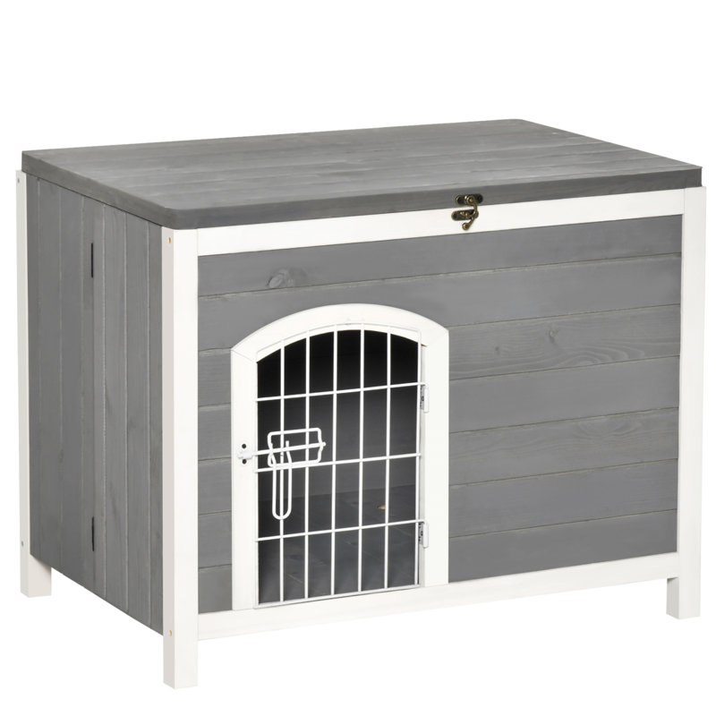 Maison pour animaux pliable polyvalente en bois pour une utilisation intérieure et extérieure avec de multiples caractéristiques pratiques