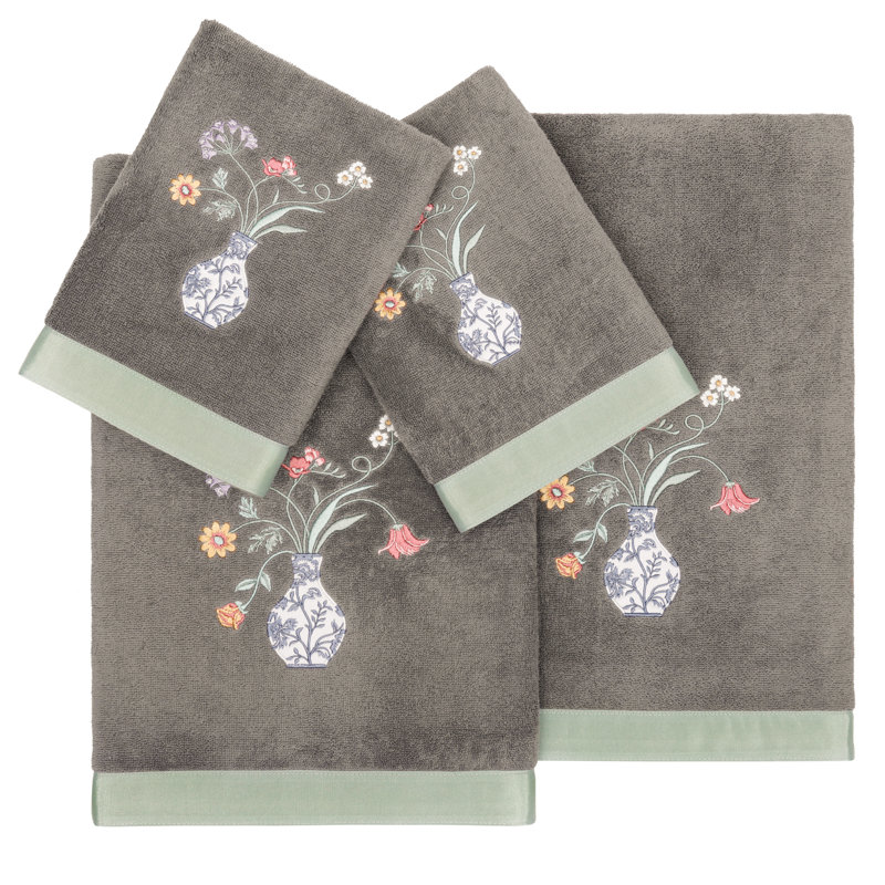 Débarbouillette en coton turc, Gris anthracite, Hand Towels - 2 Pack, Bath Towels - 2 Pack