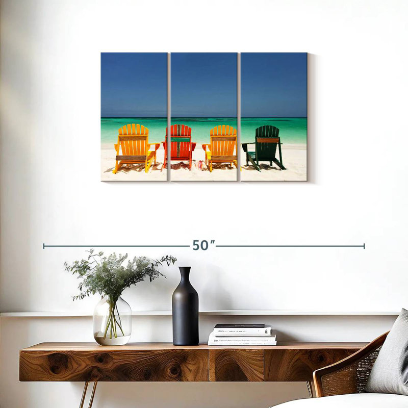 Gillard Chairs On Caribbean Beach, 20" H x 33" W