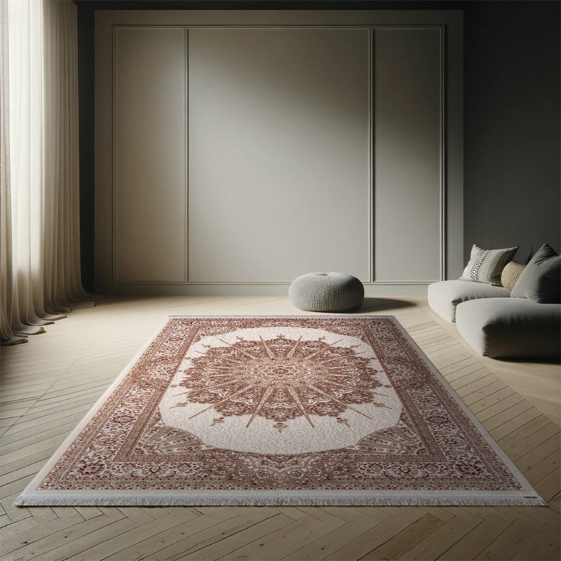 Miramare Viscose Oriental Indoor / Outdoor Rug, Rectangle 3'4" x 6'7"