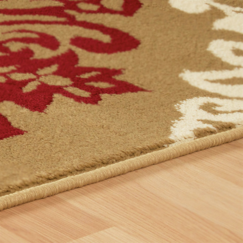 Valarie Danvers 100% Polypropylen Fibers Contemporary Floral Damask Indoor Area Rug, Rectangle 4' x 6'