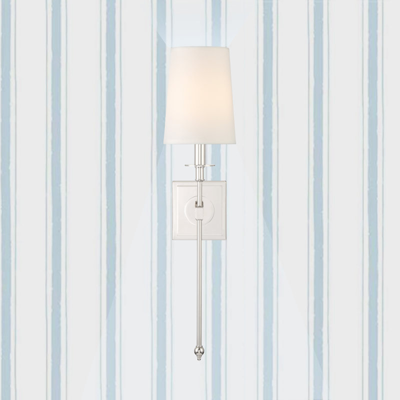 Ebern Designs Ramachandra - 1 Light Wall Sconce In Timeless, Silver