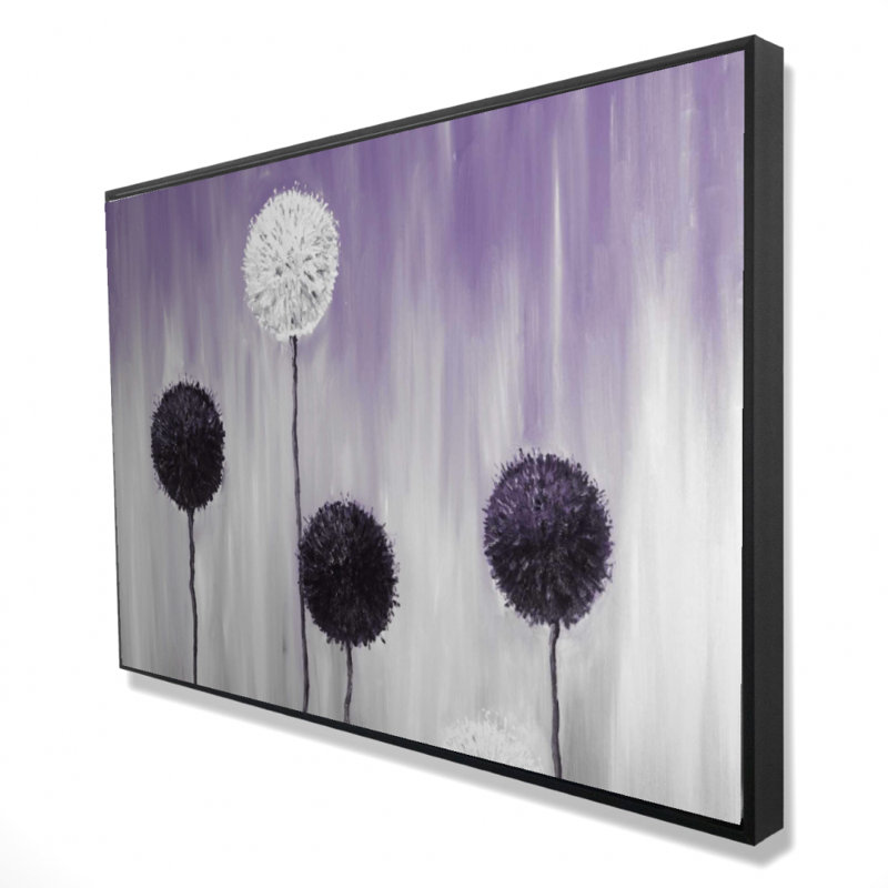 "Fleurs d'allium mauves et blanches" sur toile