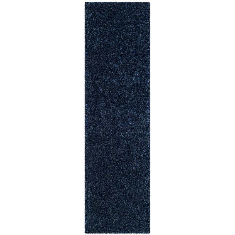 Chamiyah Shag Hand Tufted Performance Solid Color Rug, Runner 2'3" x 8'