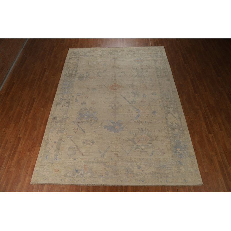 Vegetable Dye Oushak Turkish Area Rug 9x12