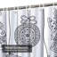 Rideau de douche blanc imperméable, rideaux de douche pour la salle de bain avec 12 crochets-129433921
