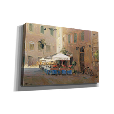 «Cafe Roma» par Allayn Stevens, art mural sur toile