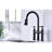 Matte Black Kitchen Tap With Pull-Down Spray - Accurate Control Of Flow And Temperature, 360-Degree Rotating Nozzle, Brass Bridge Style Faucet Precise Water & Temperature Control, Rotatable Solid-1244040467